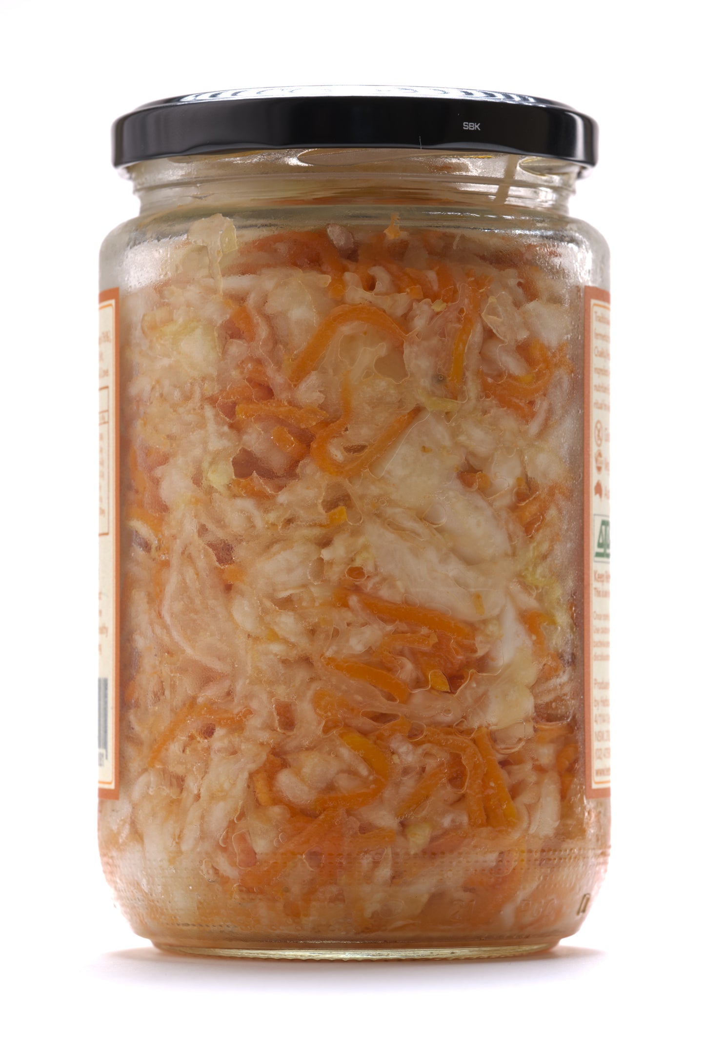 Green Cabbage Sauerkraut with Carrot & Ginger